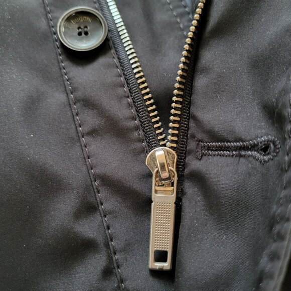 BUGATTI Vintage Men's Coat Black | Size 44R L - XL | Designed In Germany - Picture 10 of 16